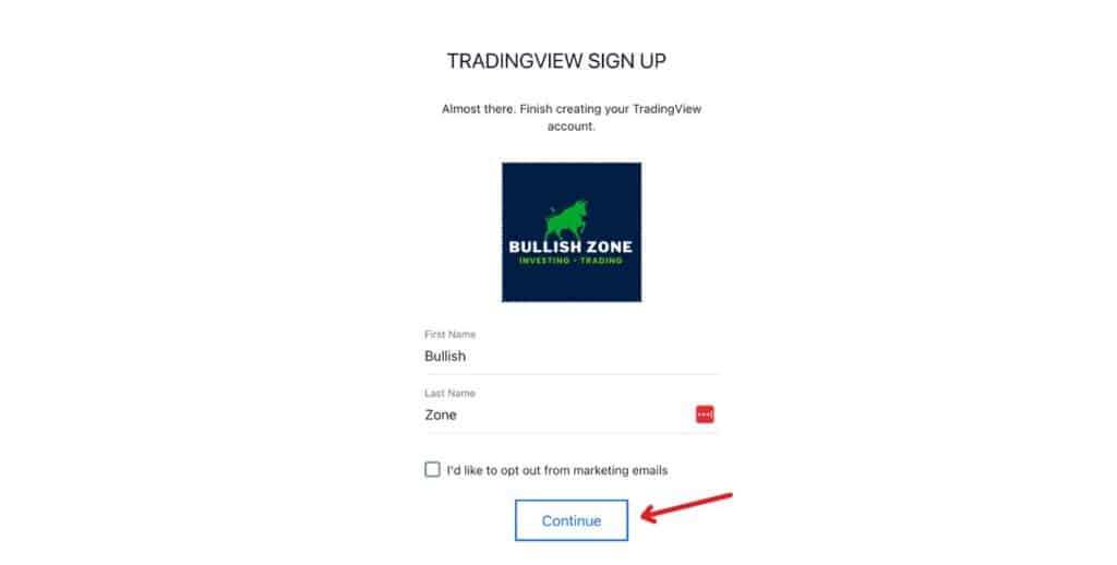 TradingView Free Trial Signup 5