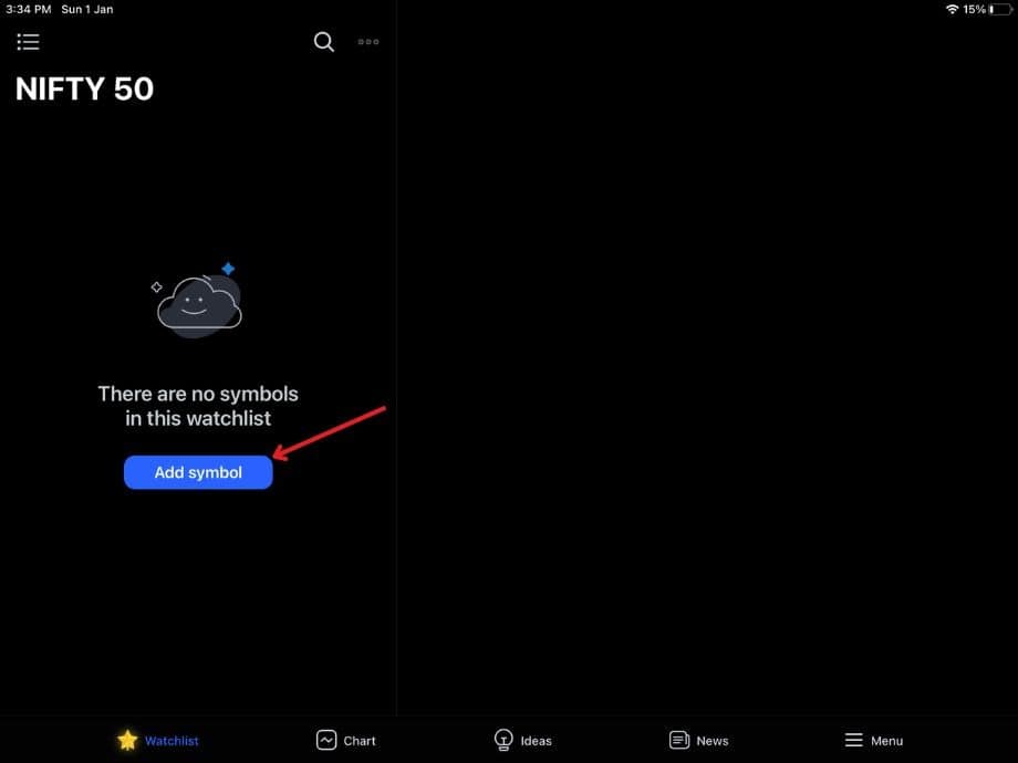 TradingView App Add Symbol