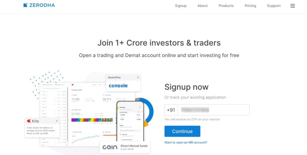 Zerodha Account Sign Up