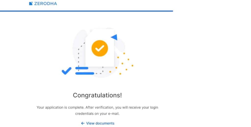 Zerodha Account Sign Up- Completed