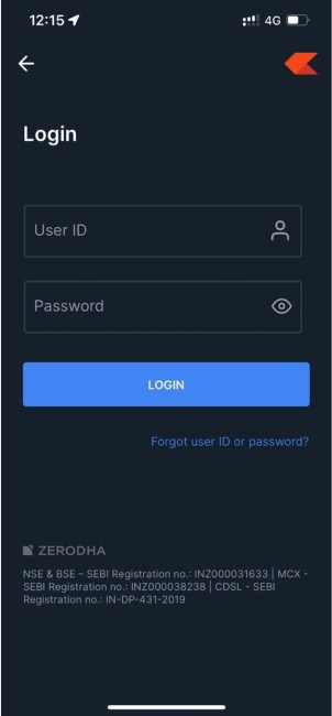 Kite Mobile App Login