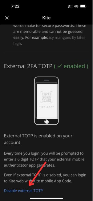 Zerodha 2FA TOTP