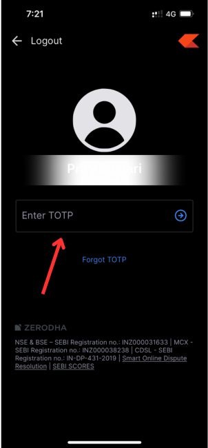 Zerodha Kite App Login TOTP