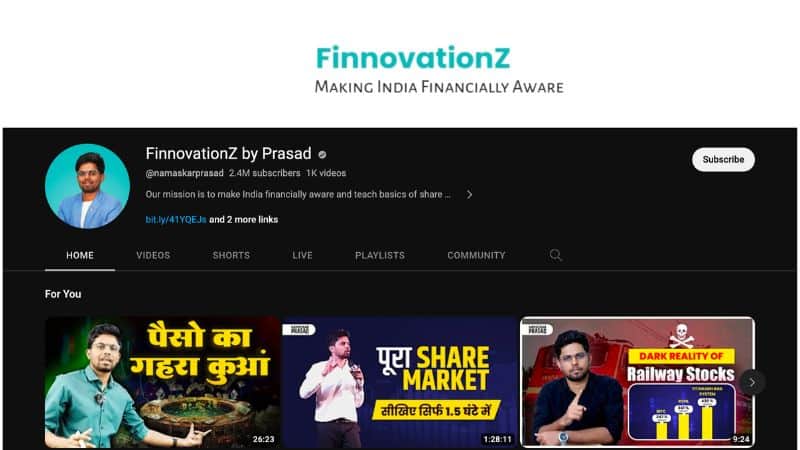 FinnovationZ by Prasad YouTube Channel