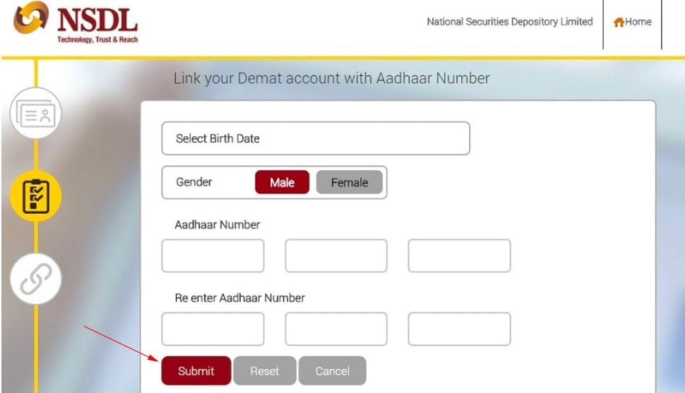 Link Aadhaar to Demat Account