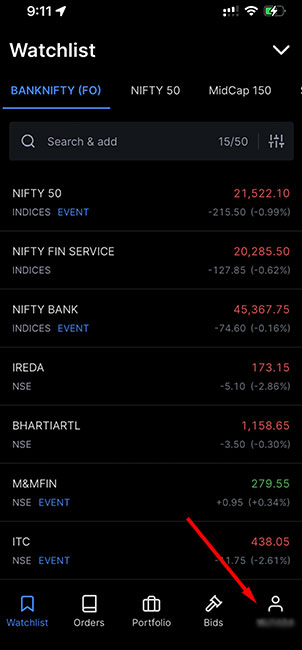 Zerodha Kite Dashboard